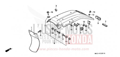 REAR FENDER XR600RS de 1995